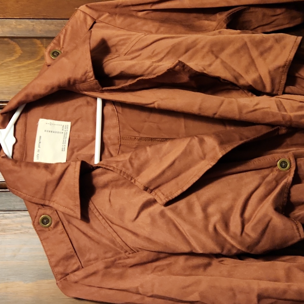 Rust colored trench coat